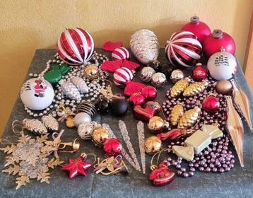 Kerstballen (53) - Vintage kerstversieringen - kleurrijke, Nieuw