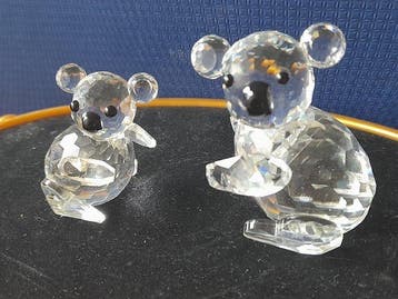 Swarovski - Beeldje - Koala groot en klein - Kristal, Antiek en Kunst