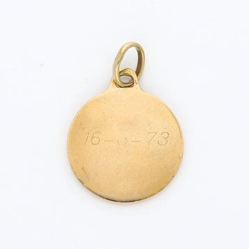 Hanger - 18 karaat Geel goud Diamant (Natuurlijk) - Robijn -