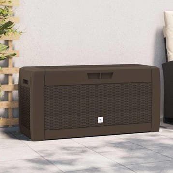 vidaXL Tuinbox 119x48x60 cm polypropeen bruin, Verzenden, Nieuw