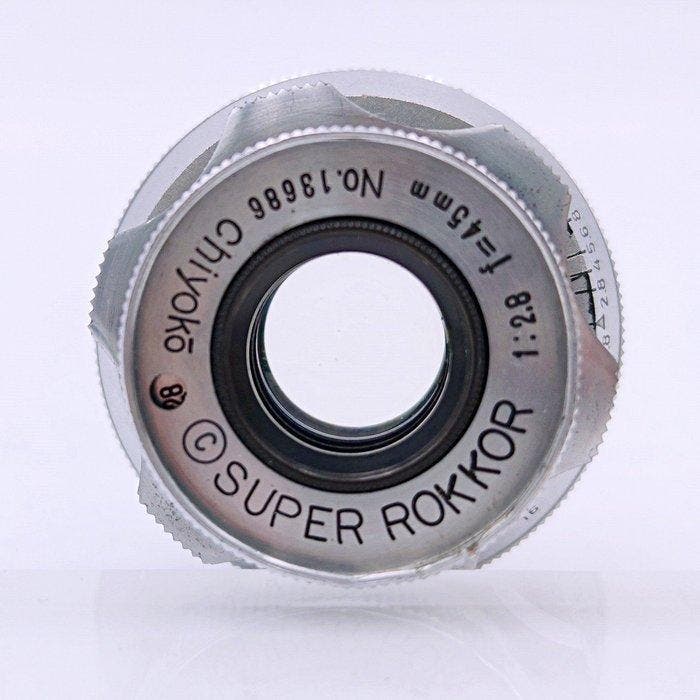 Chiyoko SUPER ROKKOR No.13686 1:2.8 f=45mm L39 Umehachi, Verzamelen, Foto-apparatuur en Filmapparatuur