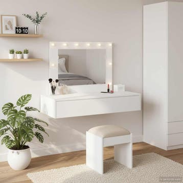 vidaXL Kaptafel Wit 100 x 40 x 70 cm Bewerkt hout, Verzenden