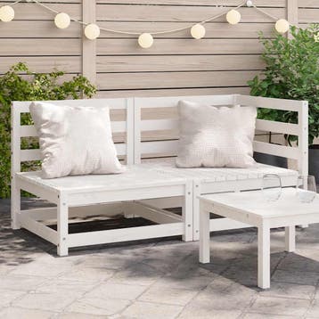 Witte houten tuinbank | 34% korting | Retour deal, Verzenden, Zo goed als nieuw, Hout
