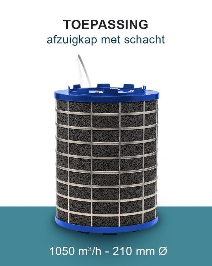 PuriVent SILO plasmafilter voor afzuigkap (schacht 240mm+), Doe-het-zelf en Bouw, Ventilatie en Afzuiging, Nieuw, Verzenden