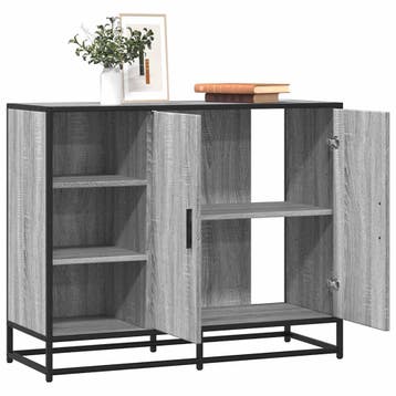 vidaXL Dressoir 92x35x76 cm bewerkt hout grijs sonoma, Maison & Meubles, Verzenden