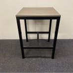 statafel (hxbxd) 111x80x80 cm, Bruin eiken blad - zwart, Gebruikt