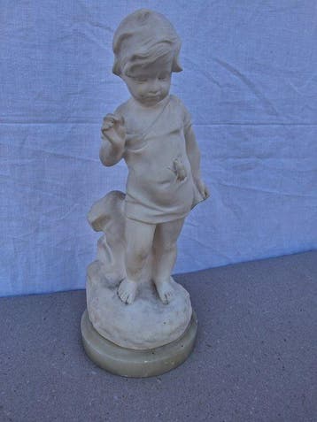 Giuseppe Bessi - Beeldje - Albast, Antiek en Kunst