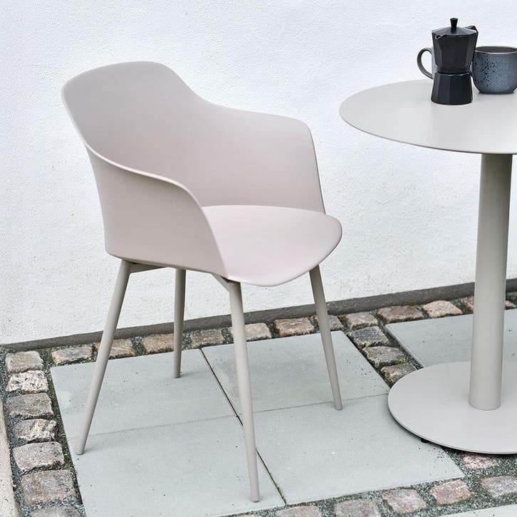 Kunststof tuinstoel | Kuipstoel | Zandkleurig | op voorraad, Huis en Inrichting, Stoelen, Overige kleuren, Eén, Nieuw, Kunststof