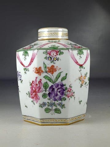 Porcelaine de Paris - Boîte/pot à thé - Porcelaine