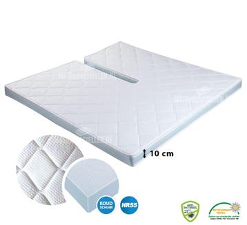 Tencell topper HR55 10 cm - Split - 200/220, Huis en Inrichting, Slaapkamer | Beddengoed, Nieuw, Wit