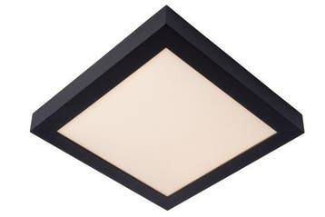 Lucide BRICE-LED - Badkamerlamp zwart 30cm vierkant dimbaar, Verzenden, Nieuw
