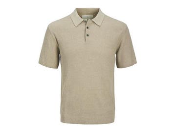 Veiling - Jack &amp; Jones Cooper Knit Polo Greige - M, Nieuw