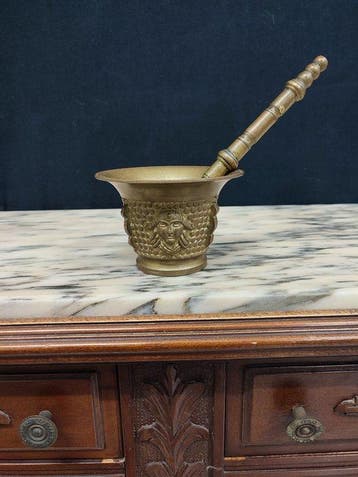 Ornement décoratif - Mortier en bronze