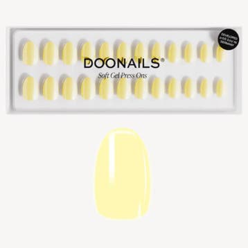 Doonails - Soft Gel Press Ons - Lemon Sorbet Short Round, Verzenden, Nieuw