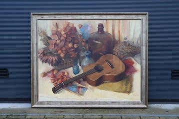 Will Eggen (1935-2024) - Gitaar met vaas