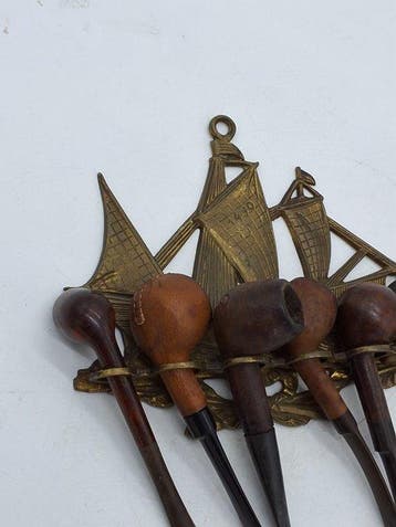 Sans prix de réserve - Pipe - Bois, Cuir, métal - (7), Collections