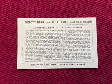 1951 Liebig Lo Sport nel Mondo Ted Williams #3 Original, Collections