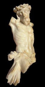 Buste, Busto di Cristo sulla Croce - 20 cm - Marbre, XIXe
