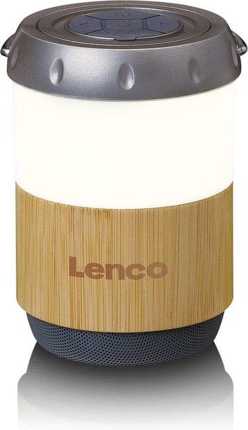 Lantaarn met ingebouwde Bluetooth Speaker - Bamboo - Lenco B, Verzenden, Nieuw