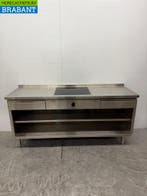 RVS Werktafel met inbouw inductie fornuis kookplaat 188 cm, Ophalen of Verzenden, Nieuw in verpakking