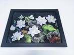 Painting of Asian Lotus - Lacquer Lotus Painting with