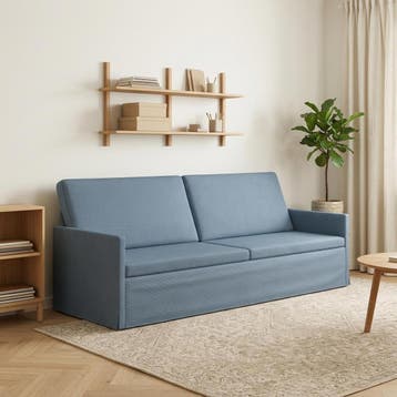 vidaXL 3-zits sofa Blauw 220 x 81 x 82 cm Corduroy stof, Verzenden, Nieuw