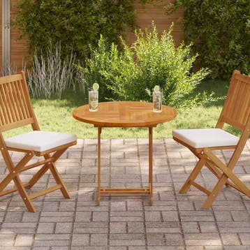Rond teakhout blad 80cm | Retour deal | Nu kopen!, 50 tot 100 cm, Verzenden, Rustiek, 50 tot 100 cm