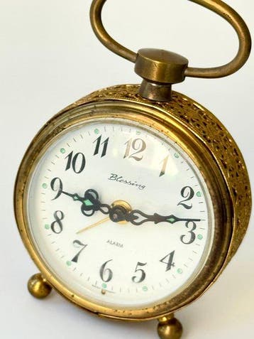 Wekker - vintage “Blessing” – Laiton doré & filigrane – West