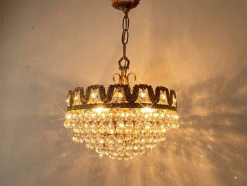 Lamp - Plafondlamp in Empire-stijl / mand – Structuur van, Antiek en Kunst