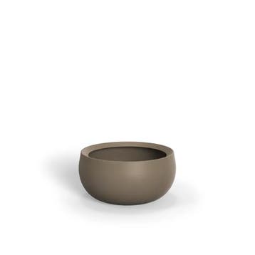 Polyester plantenbak Lora Ø60x30cm - Met bodem, Kunststof, Rond, Nieuw, 60 tot 100 cm