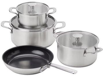2dekans | KitchenAid Roestvrijstalen Pannenset 7-delig | RVS, Ophalen of Verzenden