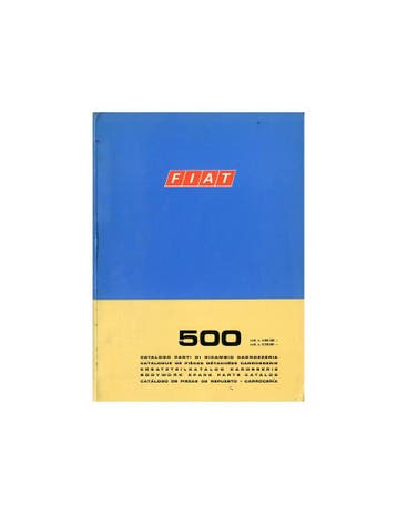 1972 FIAT 500 CARROSSERIE ONDERDELENHANDBOEK, Ophalen of Verzenden