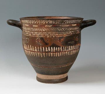 Oud-Grieks, Magna Graecia Aardewerk Zeer grote skyfos. 39 cm