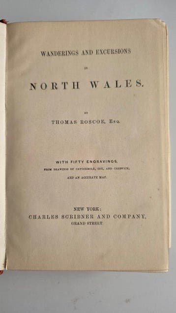 Thomas Roscoe - Wanderings and Excursions in North Wales -