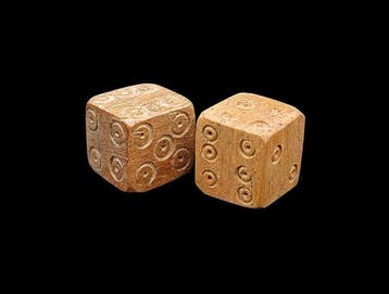 Oud-Romeins Been Dobbelstenen Gooien - 12 mm (Zonder