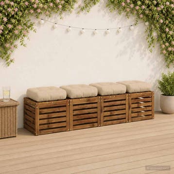 vidaXL 4-Piece Zitkussens VIANEN 4 st 100% Polyester, Verzenden, Nieuw