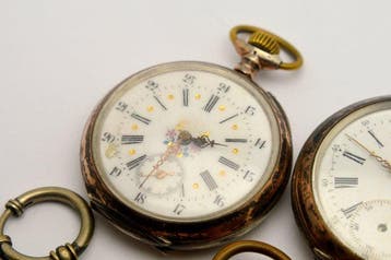 Antique 19/20th Century 800 Silver - Lot of 3 x mechanical, Antiek en Kunst