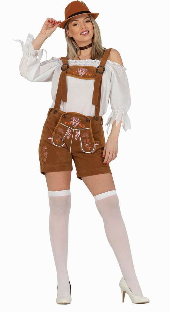 Lederhose Lichtbruin Dames, Kinderen en Baby's, Carnavalskleding en Verkleedspullen, Nieuw, Verzenden