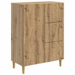 vidaXL Dressoir Artisanaal eiken 66 x 34,5 x 90 cm Bewerkt, Huis en Inrichting, Kasten | Dressoirs, Verzenden, Nieuw