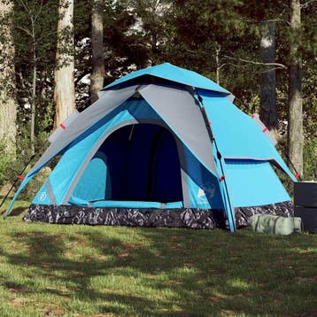 vidaXL Koepeltent 5-persoons snelontgrendeling blauw, Verzenden