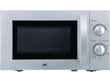 OK - . Microgolfoven (omw 1231 S) - Zilver, Verzenden, Nieuw, Draaiplateau, Minder dan 45 cm
