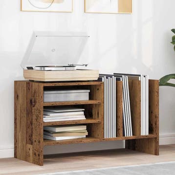 vidaXL Platenkast Oudhout 78,5 x 35 x 45 cm Bewerkt hout, Huis en Inrichting, Verzenden, Nieuw