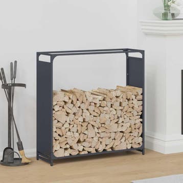 vidaXL Brandhoutrek 90x28x90 cm koudgewalst staal, Verzenden