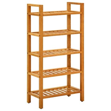 vidaXL Schoenenrek met 5 schappen 50x27x100 cm massief, Verzenden, Nieuw