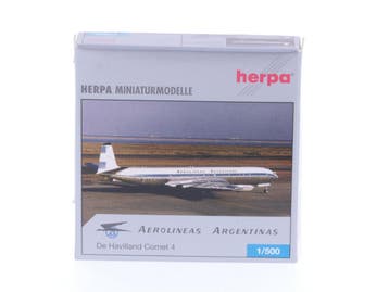Schaal 1:500 Herpa 514491 Aerolineas Argentinas De Havill..., Ophalen of Verzenden, Zo goed als nieuw
