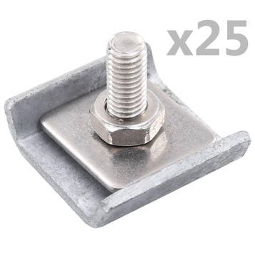vidaXL Rastermatverbinding 25 sets antraciet, Tuin en Terras, Verzenden, Nieuw