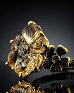 Citrien - Zilver - Ring - Floraal Elegantie, Verzamelen