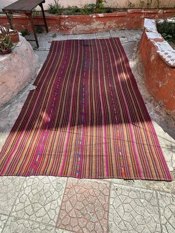 Tapis - 365 cm - 182 cm - Grand kilim tissé à la main, Maison & Meubles
