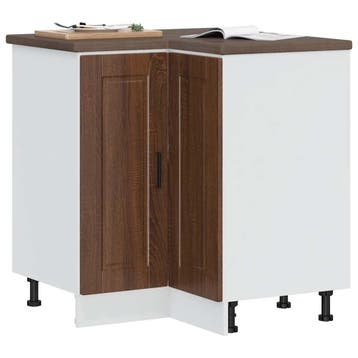 vidaXL Keuken hoekonderkast Porto bewerkt hout bruin, Huis en Inrichting, Verzenden, Nieuw