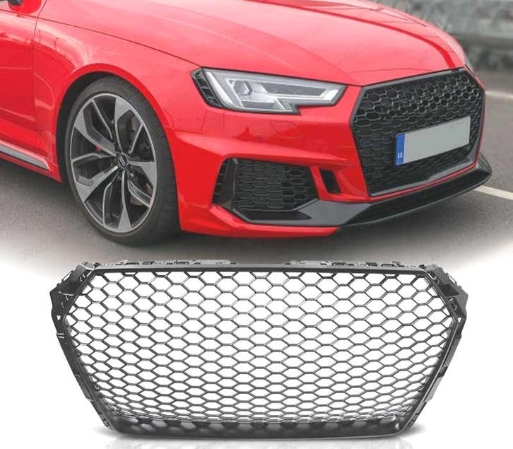 Calandre Pour Audi A4 B9 15-19 Look Rs Noir Mat, Auto-onderdelen, Carrosserie, Verzenden